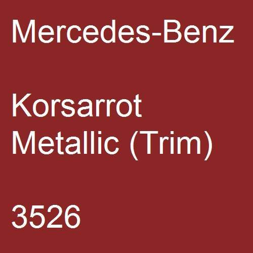 Mercedes-Benz, Korsarrot Metallic (Trim), 3526.